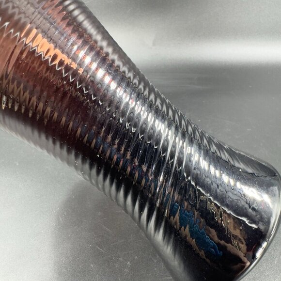 Venetian Hand Blown Art Glass Tumbler Drinking Glasses Cups Amethyst Optic Set 3 - Picture 5 of 14